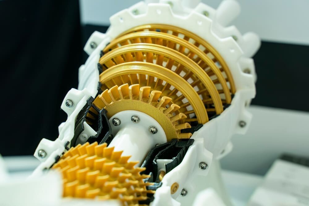 Metal additive-manufactured gear assembly